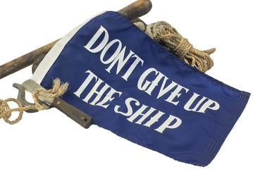 Don't Give Up The Ship 1' x 1.6' Flag/Burgee