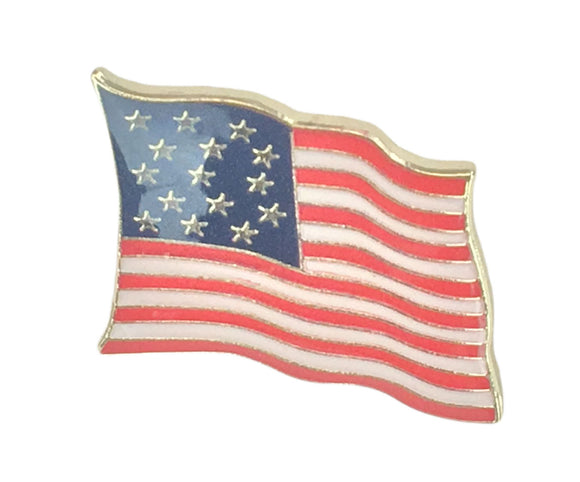 1813 American Flag Enameled Lapel Pin